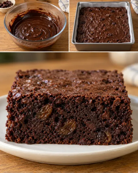 Brownie vaníliával és mazsolával