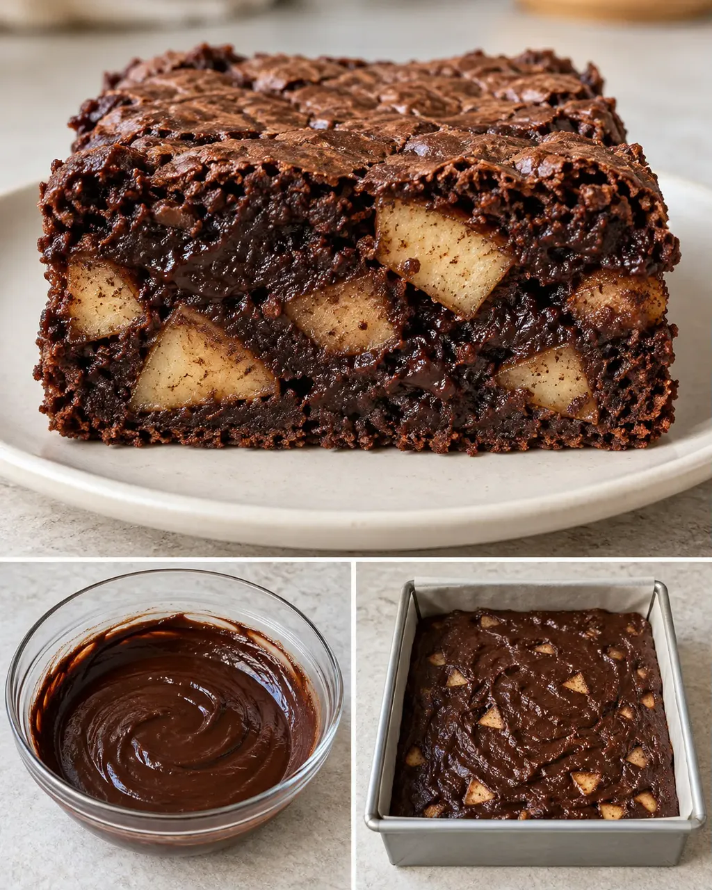Brownie fahéjjal és almával