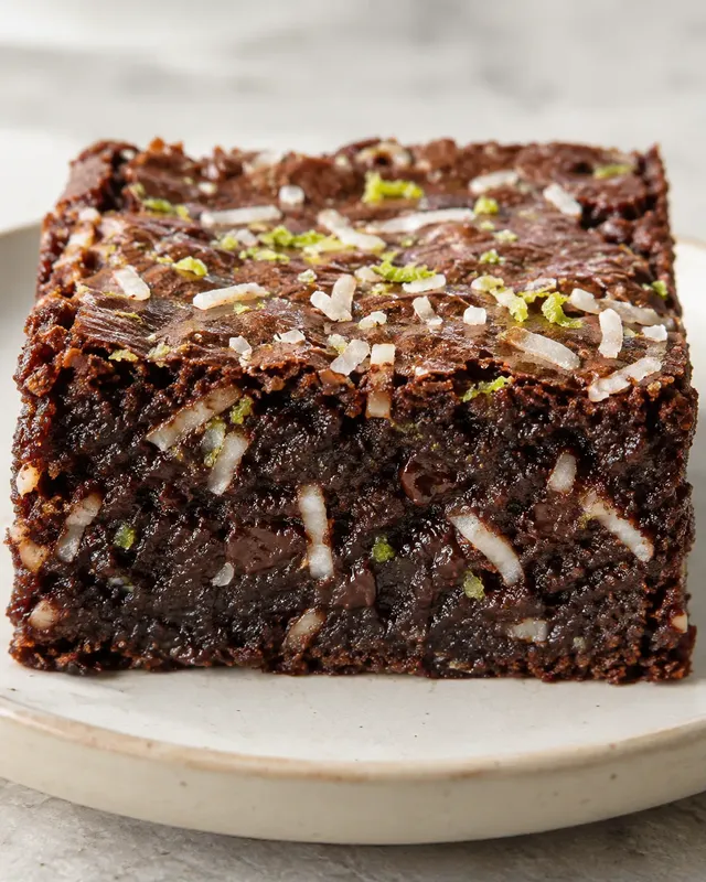 Brownie kókusszal és lime-mal