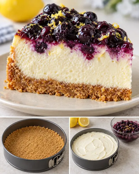 Sült sajttorta áfonyával és citrommal