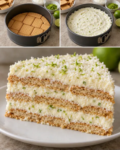 Sütés nélküli keksztorta kókusszal és lime-mal