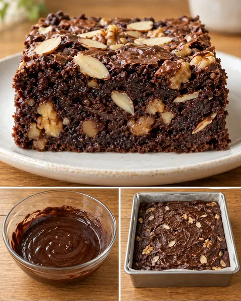 Brownie kávéval és dióval — mandula