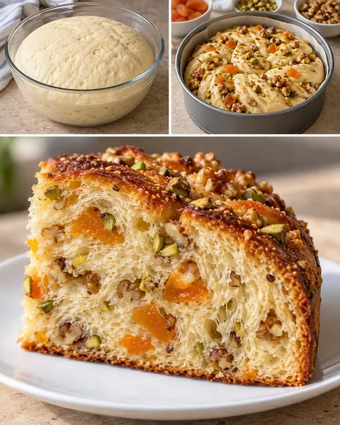 Kelt sütemény sárgabarackkal és pisztáciával — dió