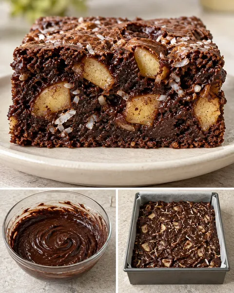 Brownie fahéjjal és almával — kókusz