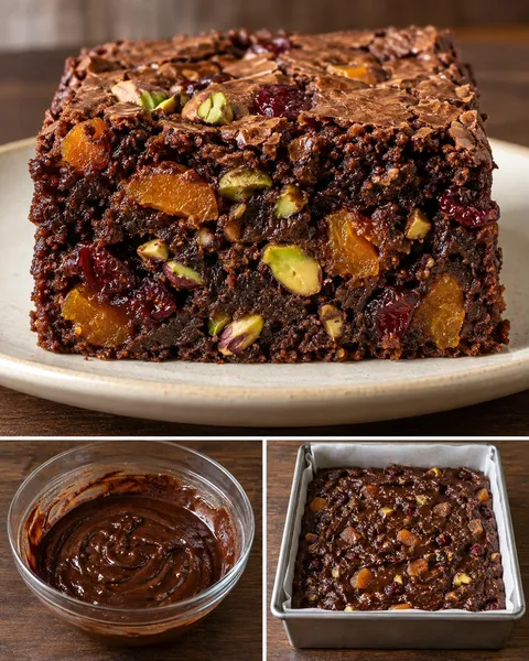 Brownie sárgabarackkal és pisztáciával — vörös áfonya
